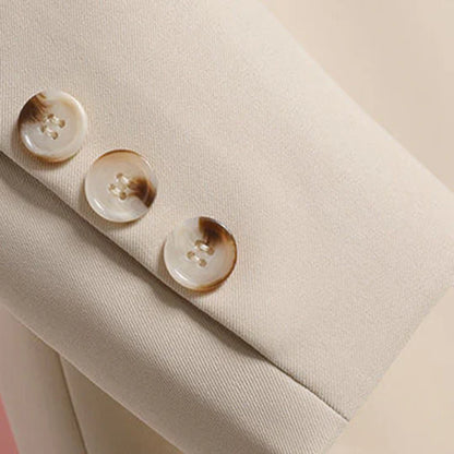 Women’s Blazer - Tailored Fit - Notch Lapel - Belted Waist - Structured Silhouette