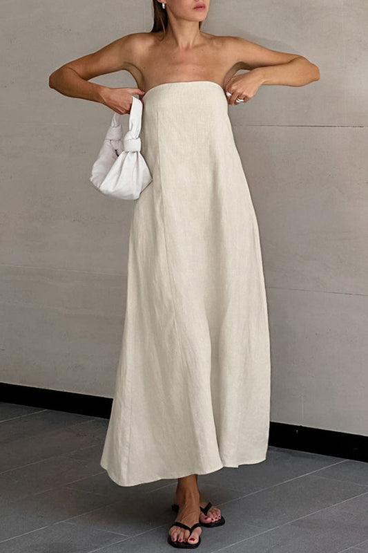 Lightweight Cotton Linen Flowy Maxi Dress