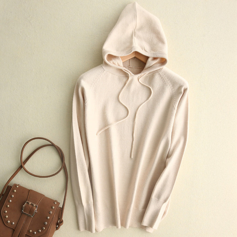 Isla Relaxed Fit Hoodie | Drawstring Ribbed Cuffs Hoodie
