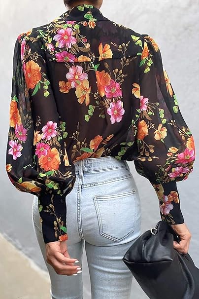 Elegant floral print top for women