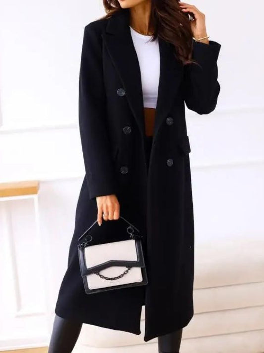 Double-Breasted Autumn Winter Lapel Coat