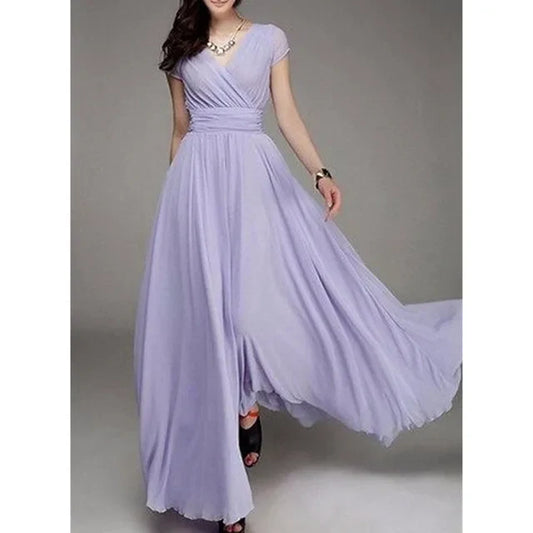 Boho V-Neck Summer Maxi Dress