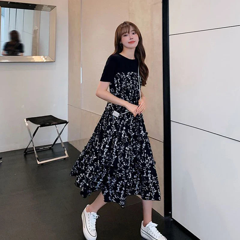Lightweight Flowy A-Line Midi Dress