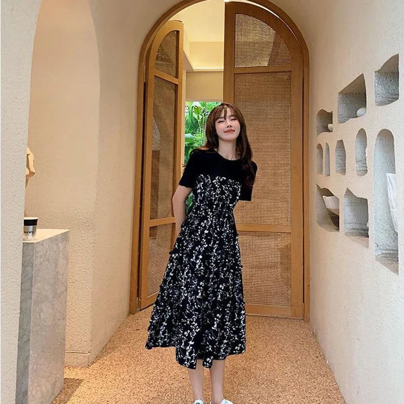 Lightweight Flowy A-Line Midi Dress