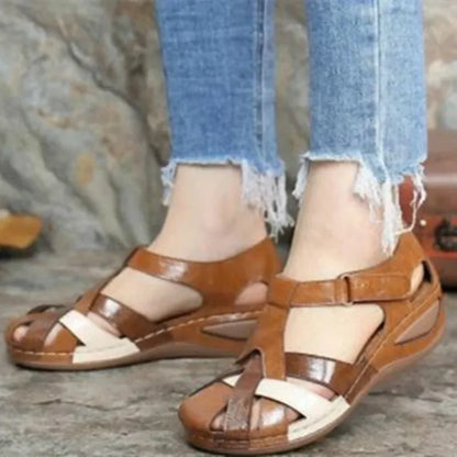 Women's Fashion Sandals - Open-Toe Strappy Design - Comfortable Flat Sole