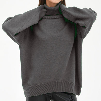 Women's japanese retro turtleneck sweater