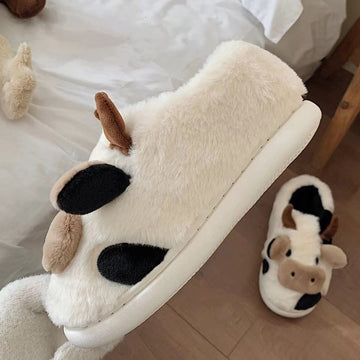 Women's cozy animal plush slippers