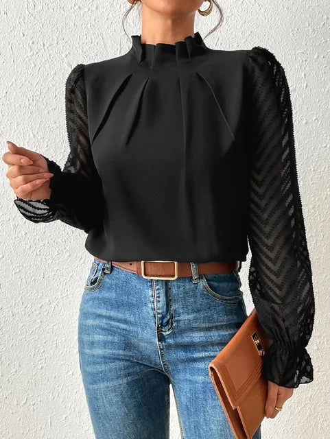 Elegant Long-Sleeved Sophisticated Touch Top