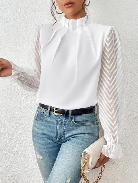 Women's elegant long-sleeved top for a sophisticated touch