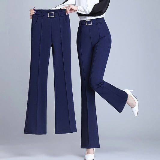 High-Waist Flared Spring Summer Pants