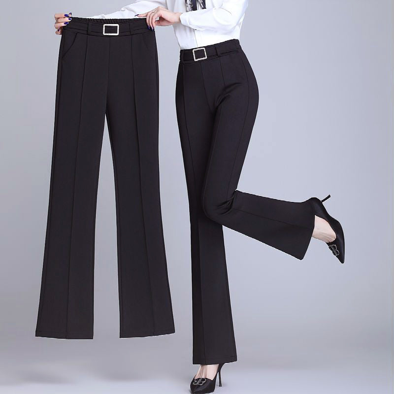 Women's spring summer high-waist flared pants
