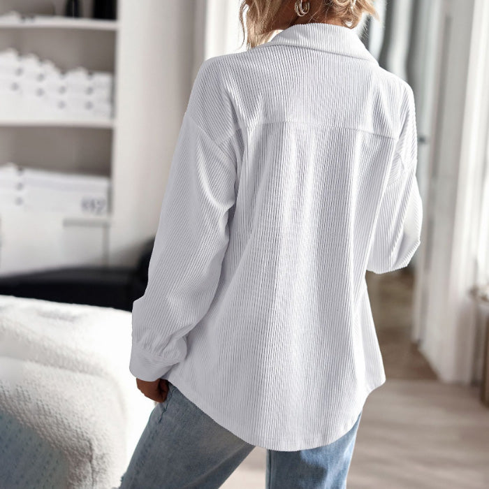 Women's loose winter corduroy jacket