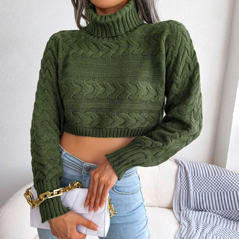 Jolina - cropped turtleneck sweater