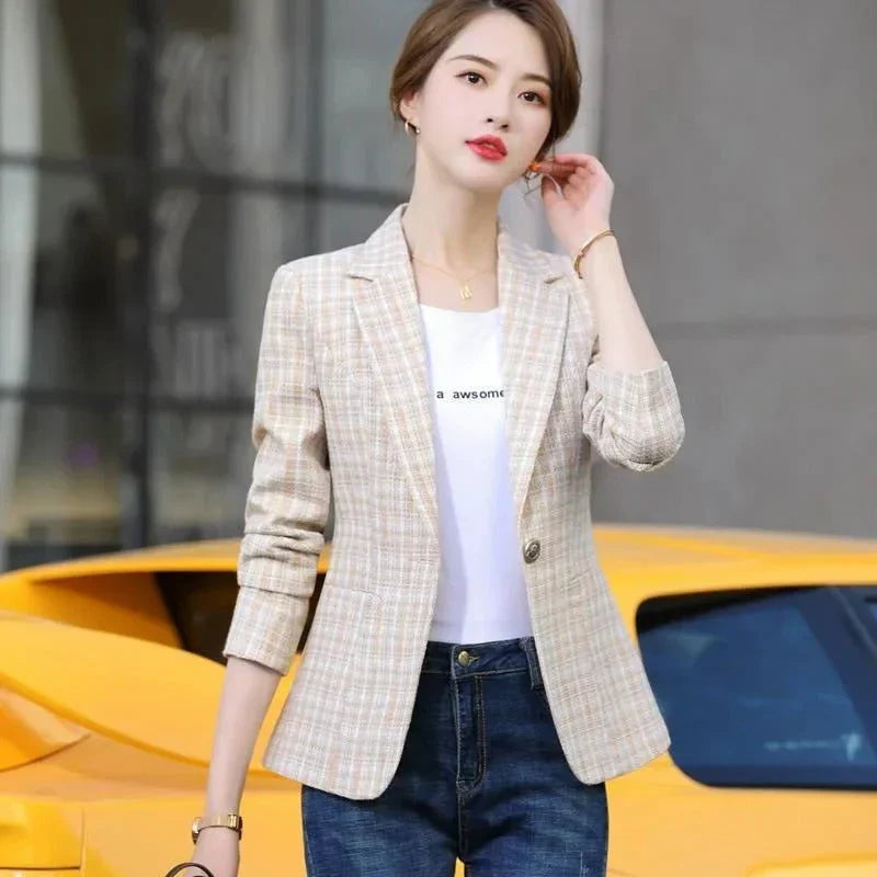 Women's casual knitted blazer