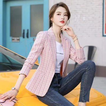 Women's casual knitted blazer