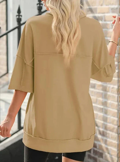 Women's solid color loose t-shirt