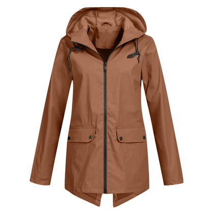Women's mid-length jacket for autumn and winter