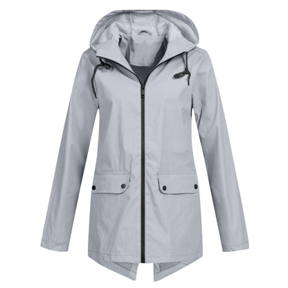 Women's mid-length jacket for autumn and winter