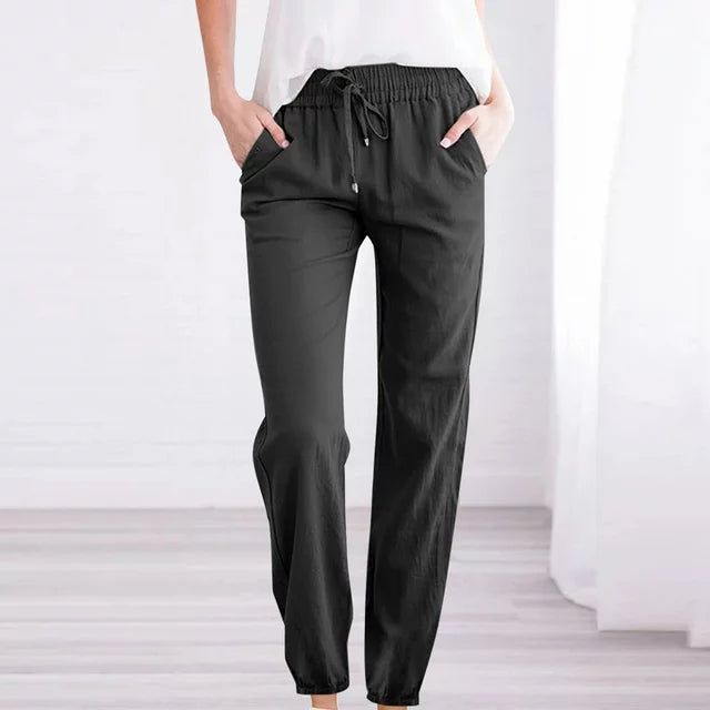 Women's casual drawstring trousers