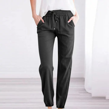 Women's casual drawstring trousers