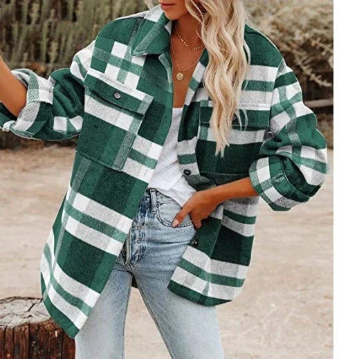Checked Front Pocket Jacket