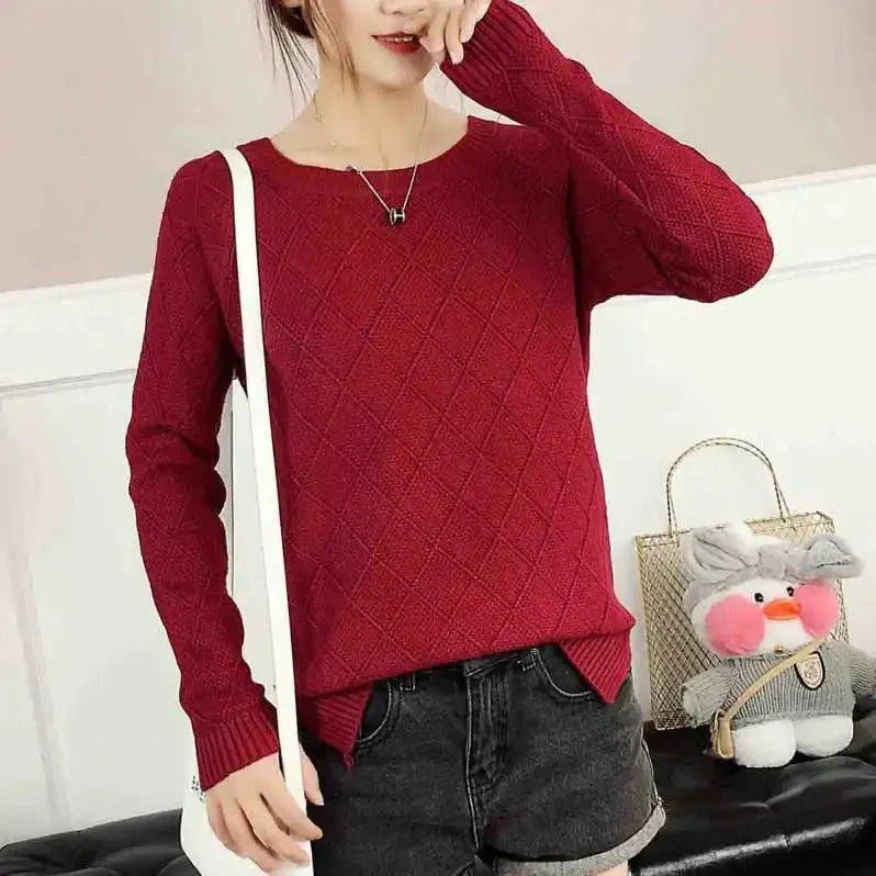 Women's warm knitted sweater
