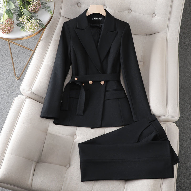 Sofiya - formal long sleeve blazer and midwaist pants set