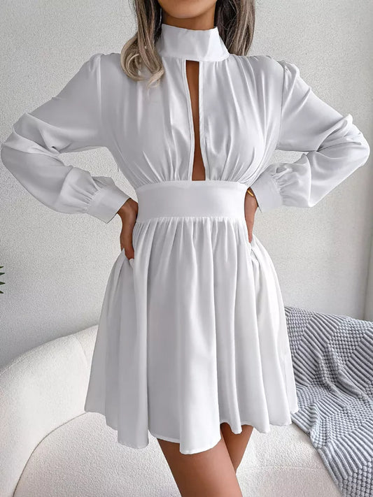 Hollow Waist Spring Summer Swing Dress
