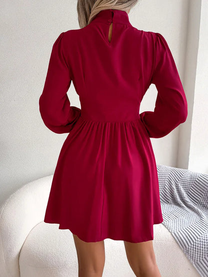 Women's spring summer hollow waist swing dress