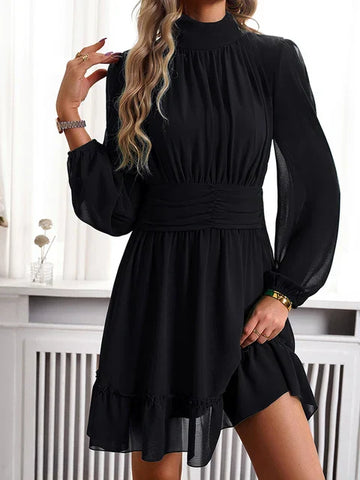 Jenny - Elegant Ladies Dress with High Neck