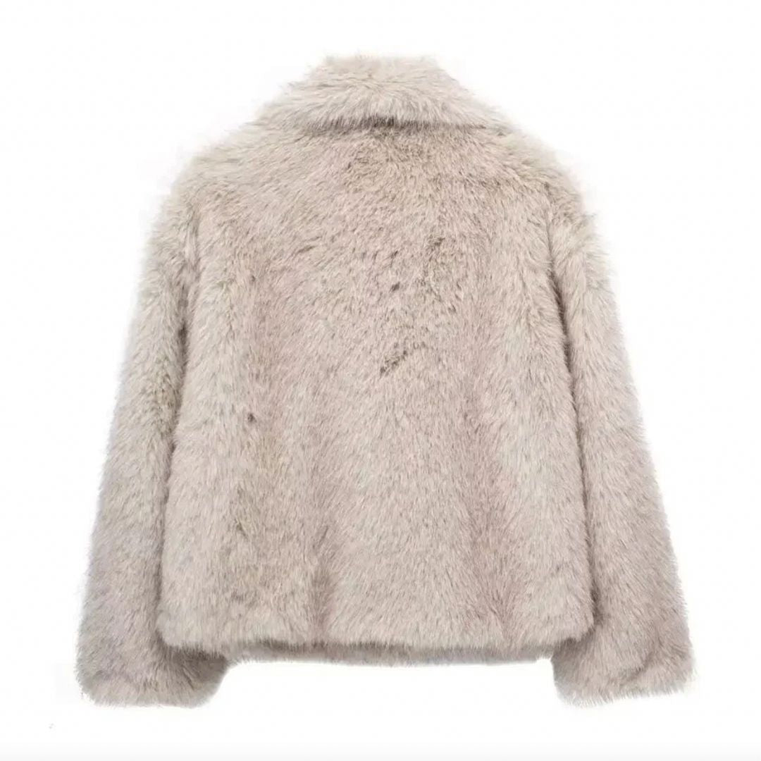 Women's faux fur coat for fall winter