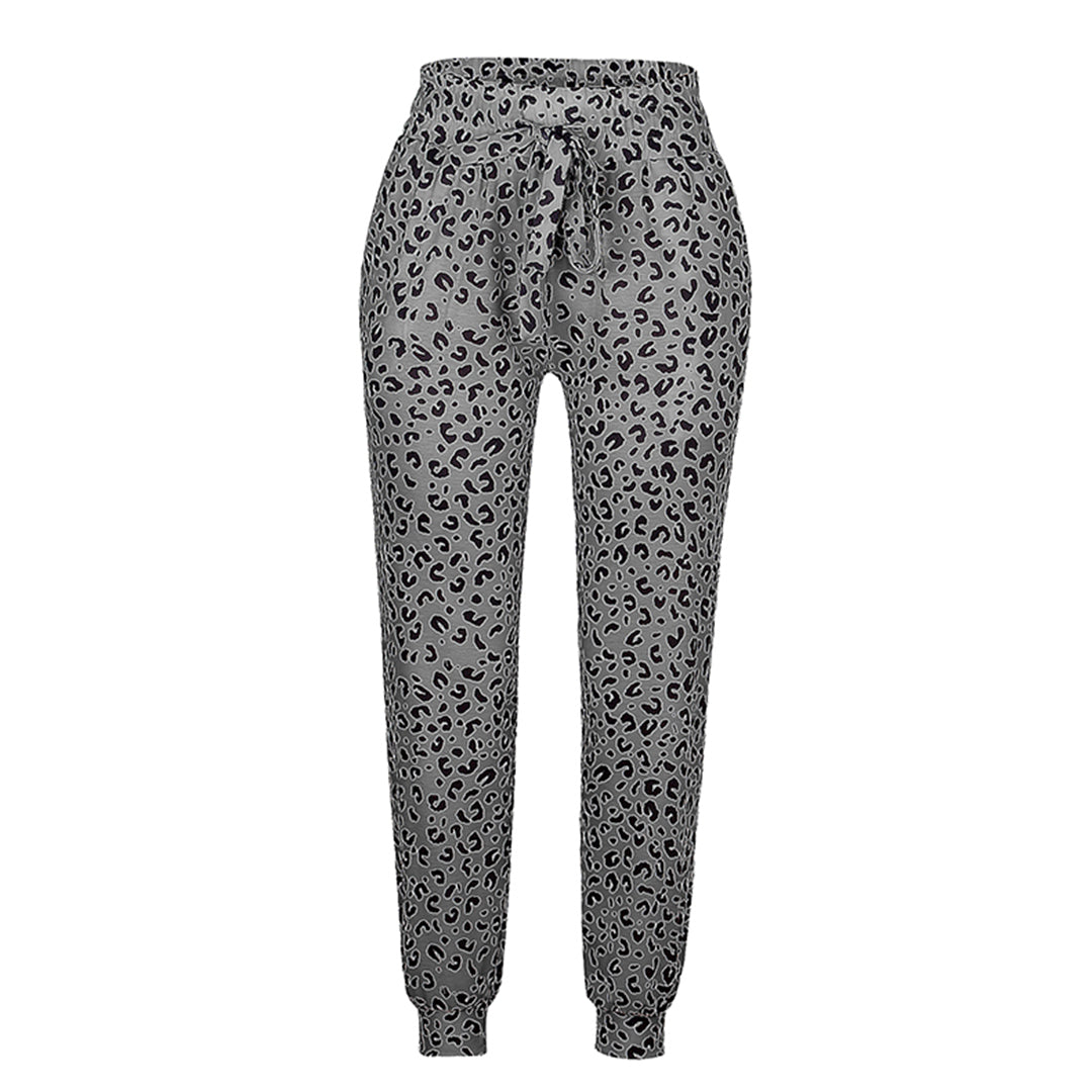 Raelynn - Trousers decorated with leopard print