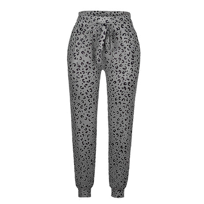 Raelynn - Trousers decorated with leopard print