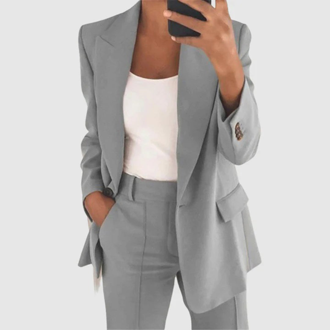 Women's high-end slim fit suit jacket and pants set