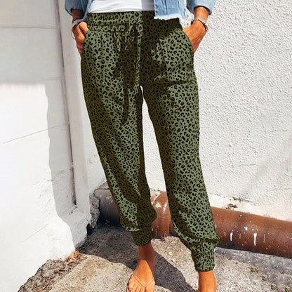 Raelynn - Trousers decorated with leopard print