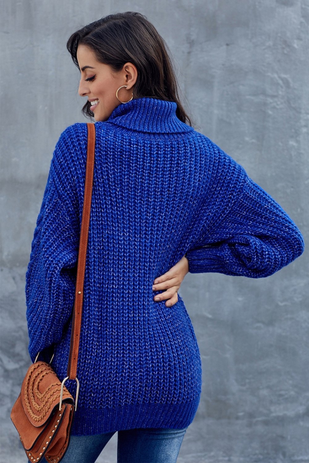 Cable Knit Oversized Relaxed Fit Sweatshirt 
