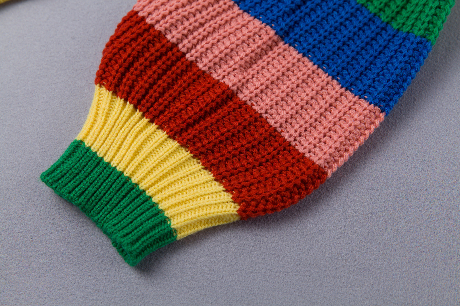 Rainbow Stripe Knit Sweater