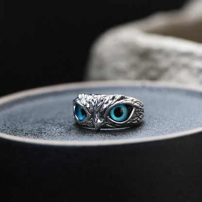 Radiant owl adjustable ring