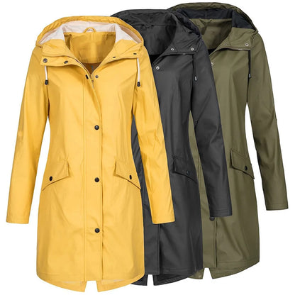 Women's waterproof windproof rain jacket
