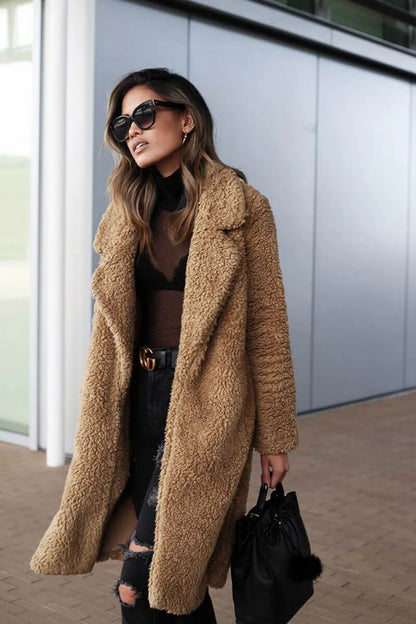 Trendy knee-length coat for women