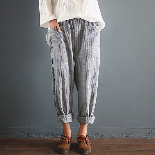 Loose Striped Fashion Trousers