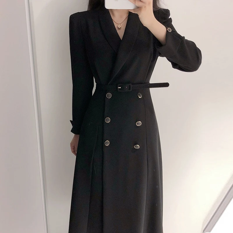 Belted Tailored Wool Blend Trench Coat 