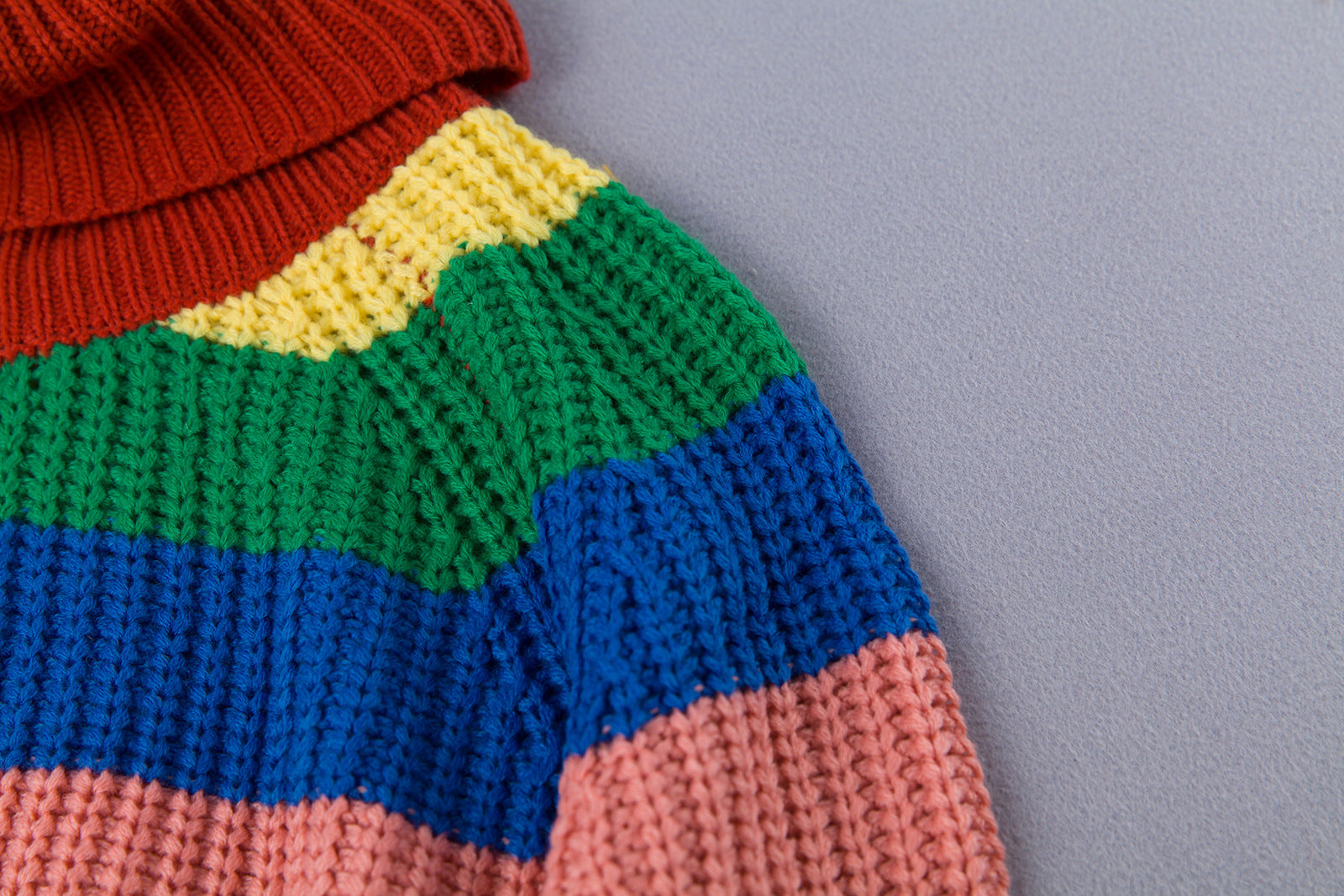 Rainbow Stripe Knit Sweater