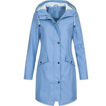 Women's waterproof windproof rain jacket