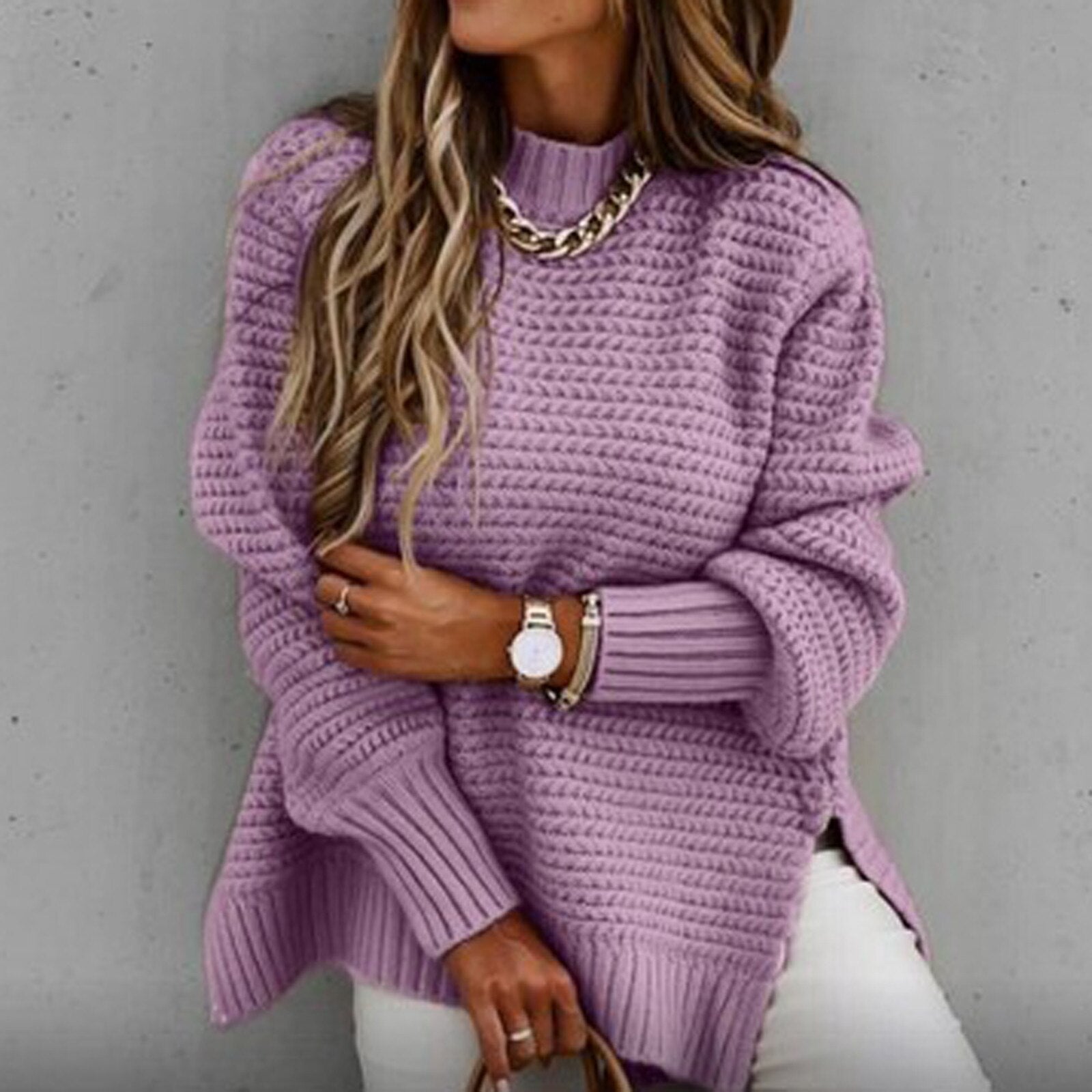 Elegant Half Neck Sweater