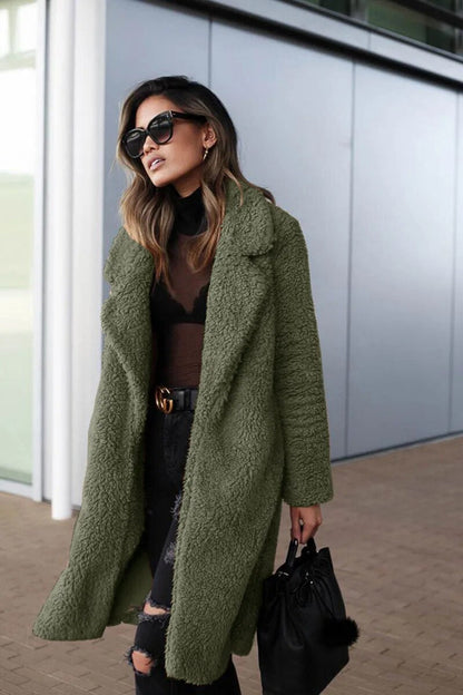 Trendy knee-length coat for women