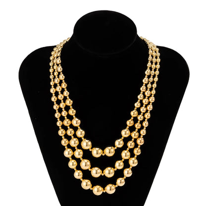 Women's gothic ball bead chain necklace