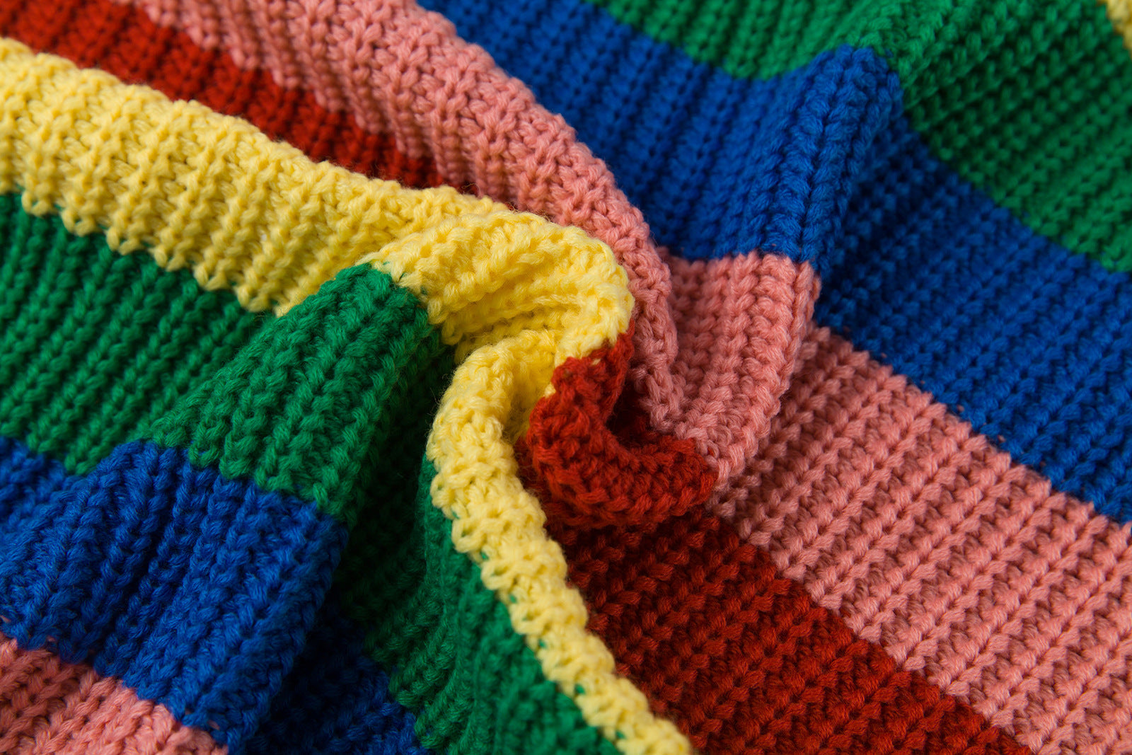 Rainbow Stripe Knit Sweater