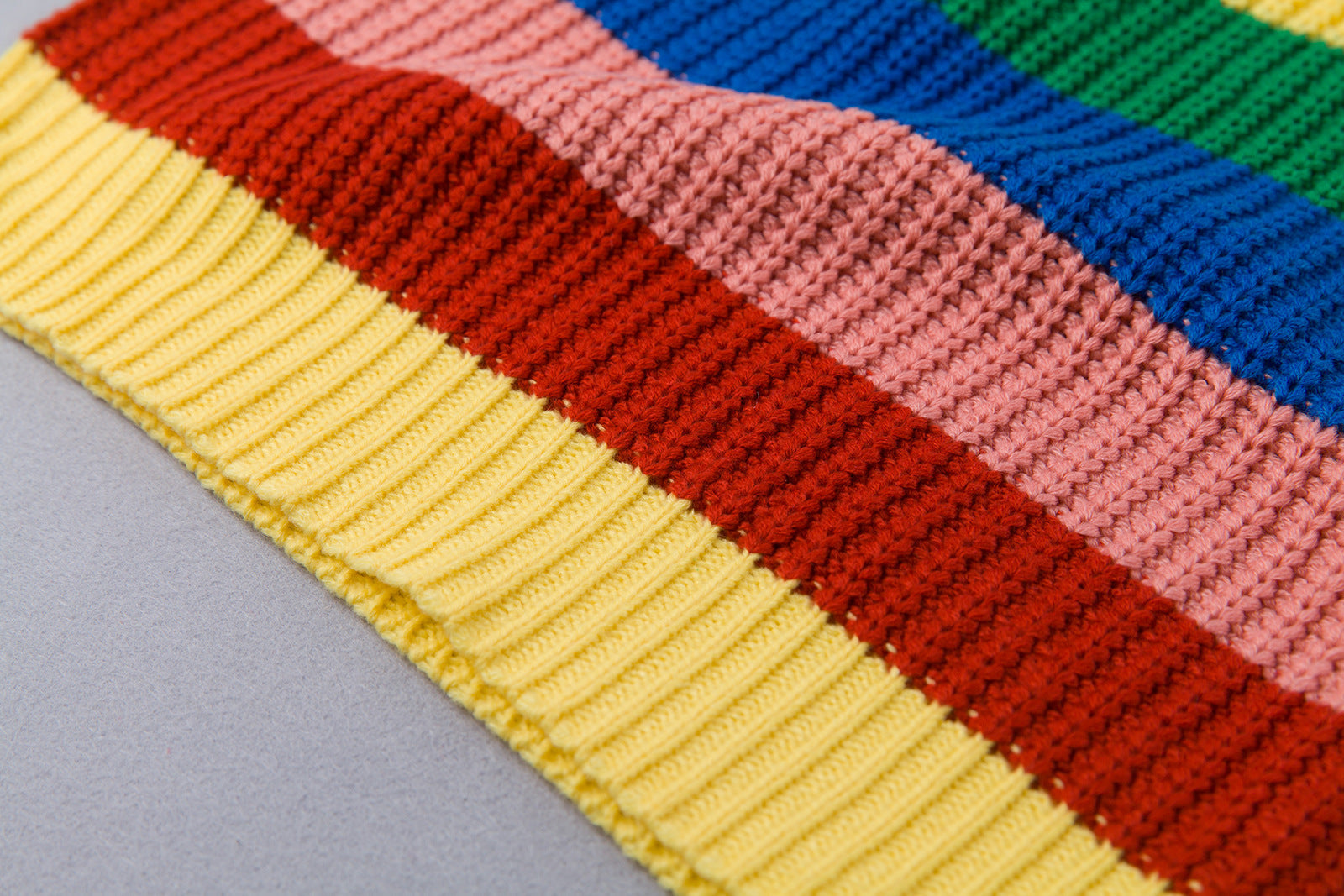 Rainbow Stripe Knit Sweater