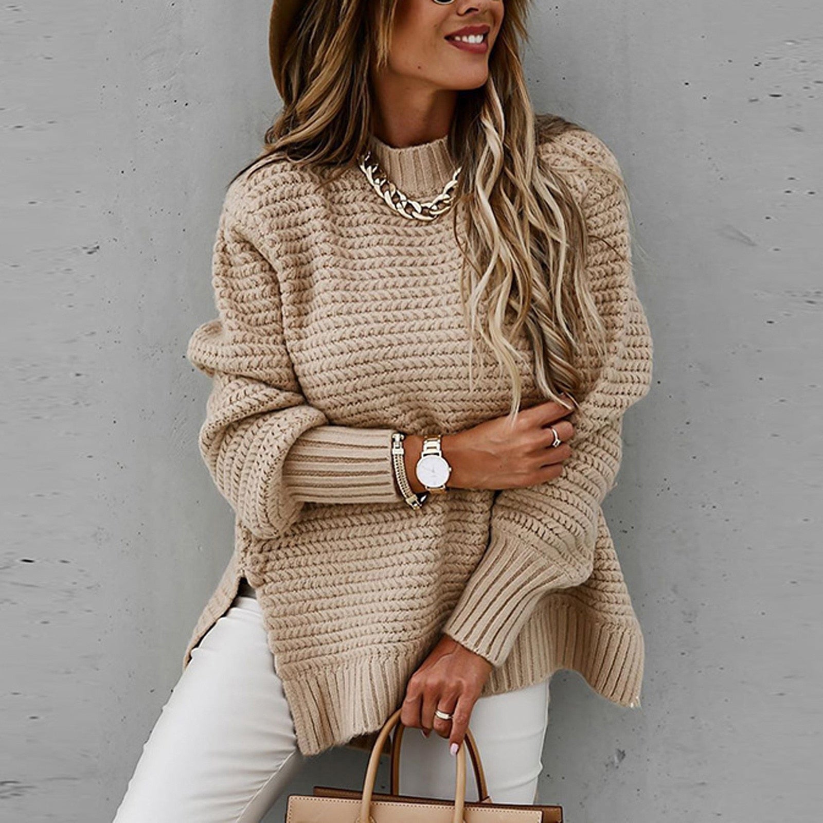 Elegant Half Neck Sweater